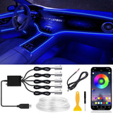 1 x RAW Customer Returns Car LED interior lighting, 6M 5 in 1 RGB car LED ambient light, 12V LED atmosphere light car with APP control, LED car interior lighting, car atmosphere light - RRP €26.21