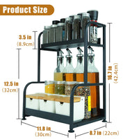 1 x RAW Customer Returns Coii youtex spice rack with 2 levels 30 x 28 x 17 cm  - RRP €24.98