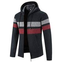 1 x Brand New GLESTORE Men s Winter Vest Hoodie Sweater Knitted Jacket Autumn Hooded Sweater with Pockets Knitted Cardigan for Men Red - RRP €31.13