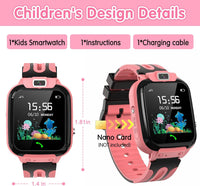 1 x RAW Customer Returns clleylise children s smartwatch, smartwatch children with GPS and telephone, smart watch children, smartwatch outdoor, smartwatch kids, children s telephone watch, watch children s smartwatch pink  - RRP €29.23