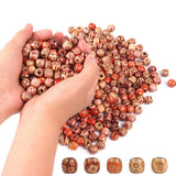 3 x Brand New 300Pcs Printed Natural Wooden Beads Printed Loose Wooden Beads Round Wooden Beads, for Jewelry Making DIY Necklace Bracelets Hair Jewelry Crafts - RRP €46.02