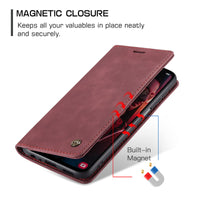 1 x Brand New Bigcousin Cover for Samsung Galaxy A24 4G Flip Case in Premium PU Leather, with Stand Holder, Card Slot and Magnetic Closure Wallet Case, Red - RRP €20.4