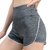 1 x Brand New Everbellus Women s High Waist Sporty Shorts Fitness Running Yoga Shorts Gray Medium - RRP €21.17