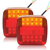 1 x RAW Customer Returns AOJO 2 pieces LED tail lights trailer, 12 V waterproof trailer lighting rear light car tail lights with ECE E-tested for cars, trucks, RVs, caravans - RRP €26.21