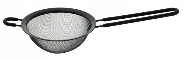 12 x Brand New MIK funshopping strainer kitchen sieve made of stainless steel, steamer insert for cooking pots with rim, black - RRP €120.84