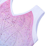 1 x RAW Customer Returns ZNYUNE Children Girls Gymnastics Leotard Leotard Sleeveless Classic 230 PinkBlue 14A - RRP €18.14