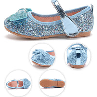 3 x Brand New YYF Princess Shoes Girls Blue, Glitter Shoes for Girls ELSA Shoes Girls Ballerina Shoes Girls Mary Jane Shoes for Girls Glitter Crystal Shoes Girls for Wedding Birthday Party - RRP €75.0