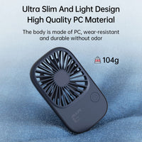 1 x RAW Customer Returns JISULIFE Handheld Fan Mini Fan, Small Portable Fan with Holder, Rechargeable USB Eyelash Fan with 3 Speeds, Make up Fan for the Office Outdoor Blue - RRP €22.78