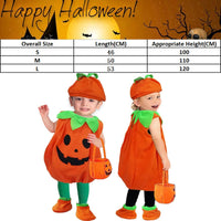 1 x RAW Customer Returns LCMAOKE Halloween Children s Pumpkin Costume, Pumpkin Cosplay Party Clothing Carnival Costumes for Children Boys Girls Pumpkin Halloween Party Clothing M-110cm  - RRP €17.14