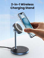 1 x RAW Customer Returns UGREEN 2 in 1 iPhone Charging Station Wireless Charger for iPhone 15 15 Plus 15 Pro 15 Pro Max 14 13 12, AirPods 3 2 Pro, Magnetic Charging Stand Wireless Charger Supports Standby Function - RRP €32.88