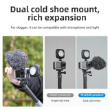 1 x RAW Customer Returns TELESIN camera cage for DJI Osmo Action 4 Action 3, aluminum protective cage housing cage for DJI, suitable with ND CPL filter on the camera, frame skeleton sleeve with 1 4 thread connection for vlogging - RRP €36.99