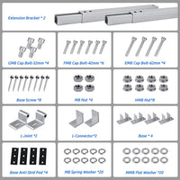 1 x RAW Customer Returns Solar panel bracket, solar module bracket end clamp kit, photovoltaic brackets, solar module mounting set, individually adjustable solar panel fastening, PV module bracket, balcony power plant bracket wall - RRP €108.1