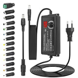 1 x RAW Customer Returns 72W 3-24V Universal Power Supply, PChero Universal AC DC Adapter Switching Power Supply with 14 DC Tips 1pc Reverse Polarity Converter Cable for Household Electronics CCTV Camera LED Strip 3000mA Max - RRP €22.45