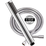 1 x RAW Customer Returns INEX EUROPA Cylindrical hand shower save water, 1 spray type shower head with anti-limescale, chrome-plated brass, with 175 cm stainless steel hose - RRP €11.95