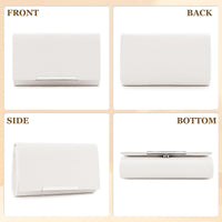 1 x RAW Customer Returns BAICLES Women Evening Bag PU Leather Clutch Bag Wedding Elegant Bridal Bag Shoulder Bag Women Small Party Leisure White - RRP €58.8