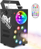 1 x RAW Customer Returns SEBRUANC Fog Machine, 700W LED Light Disco Ball Fog Machine with Radio Remote Control, Portable Fog Machine, Suitable for Christmas, Halloween, Party, Wedding Stage - RRP €60.49