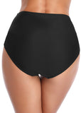 1 x RAW Customer Returns SHEKINI Women s Swimming Shorts Swimsuit Retro Tummy Control High Waist Black Bikini Bottoms Abdominal Control Ruched Classic Swimming Trunks Large Size Large, Black  - RRP €24.36