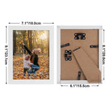 1 x RAW Customer Returns EXYGLO Set of 7 picture frames 15 x 20 cm, white photo frame collage for 20 x 15 cm photos and pictures, modern frame, light and thin - wall or table display - RRP €29.23