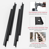 1 x RAW Customer Returns AOLISHENG drawer rails floor mount 400 mm 3 folds pull-out rails full extension heavy duty pull-out ball bearing hidden under stairs slide rails black 120 KG load capacity 1 pair 2-pack  - RRP €98.33