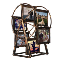 1 x RAW Customer Returns aleawol 12 Photos Ferris Wheel Picture Frame, Upgrade Embossed Rotating Ferris Wheel Photo Frame 5 Inch, Windmill Picture Frame Vintage for Home Decoration Wedding Christmas Birthday Gifts - RRP €22.18