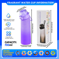 1 x Brand New Halcyerdu Water Bottle with 7 Flavor Capsules, 700 ml Sports Water Cup, Bottle Starter Set Purple Bottle, Fruit Scented Sports Drinking Bottle Suitable for Outdoor Sports Purple  - RRP €20.4