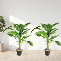 1 x RAW Customer Returns BELIHOME artificial plants large, 2 pieces artificial plants large Areca artificial palm 84 cm artificial plant large artificial palm, artificial plants like real fake plants plastic plant decoration fake plant  - RRP €34.27