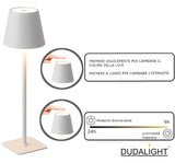 1 x Brand New DUDALIGHT USB Rechargeable LED Table Lamp - Wireless, Touch, Dimmable for Restaurant, Desk, Bedside - 3 LED Lights of Different Intensity - RRP €43.67