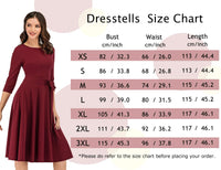 2 x Brand New DRESSTELLS Women s 1950s Retro Dress Elegant Swing A-Line Cocktail Dress Vintage Evening Dress Knee-Length Evening Dress Bridesmaid Pleated Skirt Raspberry XL - RRP €91.98