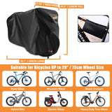 1 x RAW Customer Returns Bicycle tarpaulin E-bike 420D Oxford bicycle cover waterproof reflective strips buckles bike cover 200cm x 70 cm x 110cm  - RRP €35.22