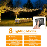 1 x RAW Customer Returns litogo 4 Pack Solar String Lights Outdoor, 12m 120 LED Solar Lights Outdoor 8 Modes Waterproof Copper Wire Lights Outdoor Fairy Lights for Garden, Christmas, Patio, Gate, Wedding, Party - RRP €27.99