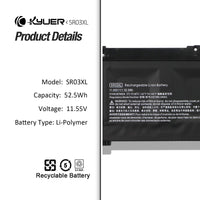 1 x RAW Customer Returns KYUER SR03XL Laptop Akku f r HP Pavilion 15-CX 17-CD 15-CB 15T-CB000 15T-CX0000 17T-CD000 17T-CD100 SR03052XL-PL HSTNN-DB8Q HSTNN-IB8L L08934-2B1 L08934-1B1 L08934-2C1 TPN-Q194 TPN-C133 TPN-C134 - RRP €35.57