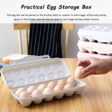 2 x Brand New Refrigerator Egg Container 2 Pieces Refrigerator Egg Holder with Lid 12 Grid Stackable Plastic Egg Containers Egg Storage Box for Outdoor Home Picnic - RRP €45.6