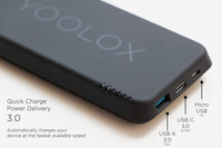 1 x RAW Customer Returns YOOLOX 10k - 2nd Generation - Wireless Powerbank - 10000 mAh, 18W Fast Charge, USB C, wireless charging compatible with iPhone, Samsung Galaxy, Google Pixel, etc. - RRP €30.2