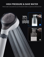 1 x RAW Customer Returns Ulinek High Pressure Shower Head with 2 Filters, Shower Head with Anti-Limescale Filter, High Pressure Shower Head with Filter, Adjustable High Pressure Shower, Anti-Limescale Fiber Shower Head - RRP €23.39