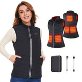 1 x RAW Customer Returns Kintiwe Heated Vest for Men and Women, Heated Vest, Heated Vest, Heat Vest with Power Bank and 3 Levels Temperature, Winter Heated Jacket for Outdoor Motorcycle Hunting Fishing Skiing - RRP €40.33