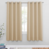 1 x RAW Customer Returns PONY DANCE thermal curtain, heat-insulating blackout curtains, eyelet curtains, set of 2, bedroom curtains and curtains, short, opaque, H 175 x W 140 cm, haze blue - RRP €31.81