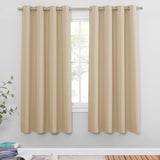 1 x RAW Customer Returns PONY DANCE thermal curtain, heat-insulating blackout curtains, eyelet curtains, set of 2, bedroom curtains and curtains, short, opaque, H 175 x W 140 cm, haze blue - RRP €31.81