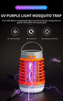 1 x RAW Customer Returns 3-in-1 Mosquito Killer Lamp - Mosquito Lamp Camping Insect Lamp - Eliminates Mosquitoes and Annoying Pests - Electric, LED Light, Solar Powered, Portable, Rechargeable, Waterproof - RRP €24.99