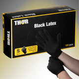 1 x RAW Customer Returns ABENA THOR Black Latex Gloves S 1000 pieces 10 x 100 pieces BLACK Powder-free disposable gloves for cooking, cleaning, grilling and much more Disposable gloves without powder Disposable gloves kitchen workshop - RRP €72.6