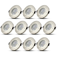 1 x RAW Customer Returns HiBay 10 5W LED Recessed Spotlights for Plasterboard, 450LM Recessed LED Ceiling Spotlights GU10 220V Stainless Steel LED Spotlight IP44 Warm White 3000K, Hole Diameter 60 mm, Recessed LED Spotlight for Bathroom - RRP €59.99