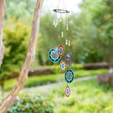 1 x RAW Customer Returns Flower Wind Chimes Outdoor with Colorful Glass Beads Deep Tone Memorial Mourning Window Garden Hanging Wind Chimes Outdoor - RRP €20.99