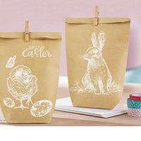 2 x RAW Customer Returns 12 Easter bags for Easter to fill yourself - printed Easter bunny gift bags for decoration and party bags, Easter basket with 12 gift paper bags, Easter decoration crafts for children and adults 2023 - RRP €14.08