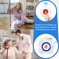 1 x RAW Customer Returns ChunHee emergency call button for seniors seniors emergency call home emergency call internal 150M SOS alarm wireless for those in need of care patient older receiver 1 call button 2 - RRP €34.99