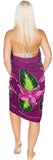 1 x Brand New LA LEELA Women s Bikini Beach Sarong Maxi Wrap-around Swimsuit Magenta, Floral 68 One Size - RRP €24.0