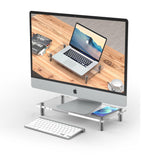 1 x RAW Customer Returns ONEGenug Acrylic Monitor Stand for Desk, Sturdy Acrylic Laptop Stand Acrylic Monitor Riser for Laptop Computer PC Printer, Monitor Stand for Office Home 15.7 x 7.9 inch  - RRP €23.58