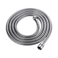 2 x RAW Customer Returns Homelody Chrome 2.5m shower and shower systems shower hose shower hose stainless steel with anti-kink protection double wound 1 2 inch - RRP €47.98