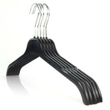 1 x RAW Customer Returns Hangerworld 15 Space Saving Black Coat Hangers 43cm Robust Plastic - RRP €19.59