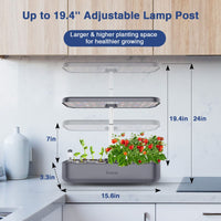 1 x RAW Customer Returns Yoocaa 12 Seater Hydroponic Growing Systems 50cm Height Adjustable LED Odor Control an indoor gardening systems, suitable as a gift for women and mothers light grey  - RRP €100.84