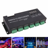 1 x RAW Customer Returns RGBW DMX512 Dimming Controller, 24 Channel RGBW DMX512 DMX Decoder LED Dimdriver Controller for Stagebar DC5V-24V, Studio Recording Equipment - RRP €87.91