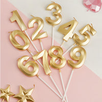 1 x Brand New Gold Digital Birthday Candles Number 056 Baked Cake Decoration Party Supplies Suitable for 50s and 60s Special Birthdays Can Be Used Alone or in Combination - RRP €22.8